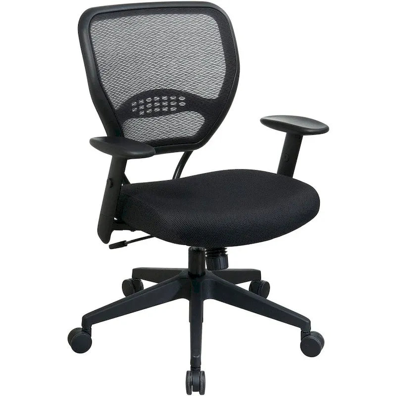 Chaise de bureau OSP Furniture, dossier bas, 27x26-1/2x42, noir