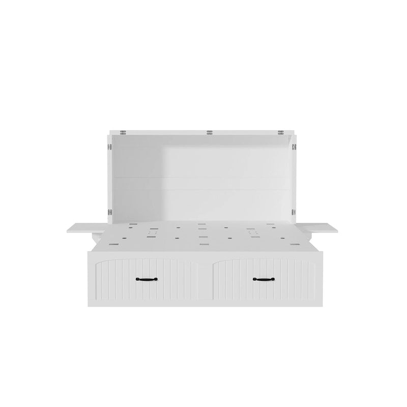 Lit escamotable compact avec armoire de rangement, idéal pour les appartements