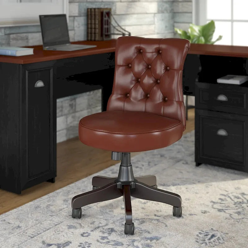 Chaise de bureau capitonnée mi-hauteur Bush Business Furniture Arden Lane