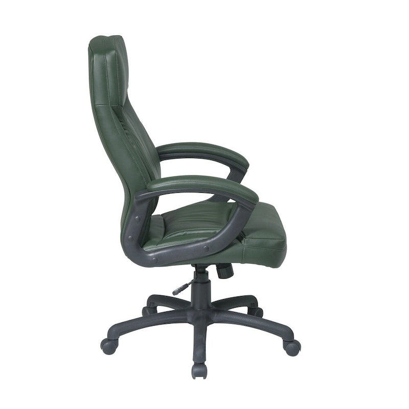 Chaise de direction ergonomique haute en éco-cuir noir Work Smart