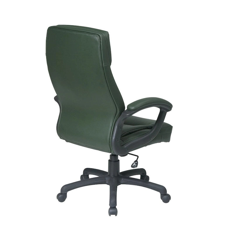 Chaise de direction ergonomique haute en éco-cuir noir Work Smart