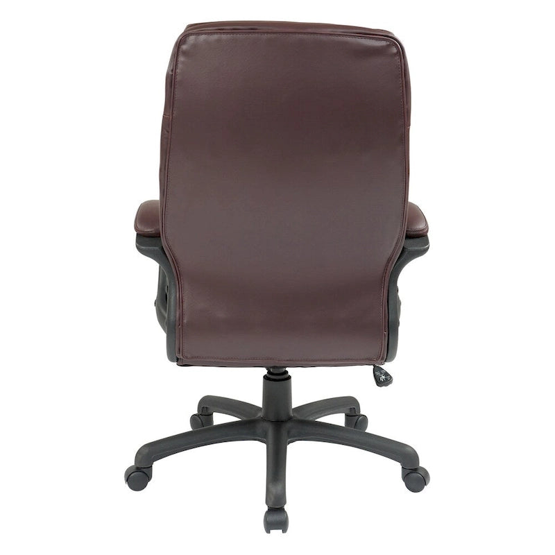 Chaise de direction ergonomique haute en éco-cuir noir Work Smart