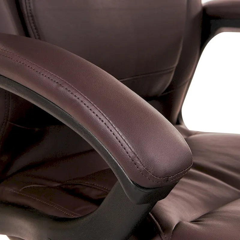 Chaise de direction ergonomique haute en éco-cuir noir Work Smart