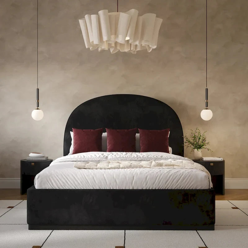Lit King Size en velours Marlow
