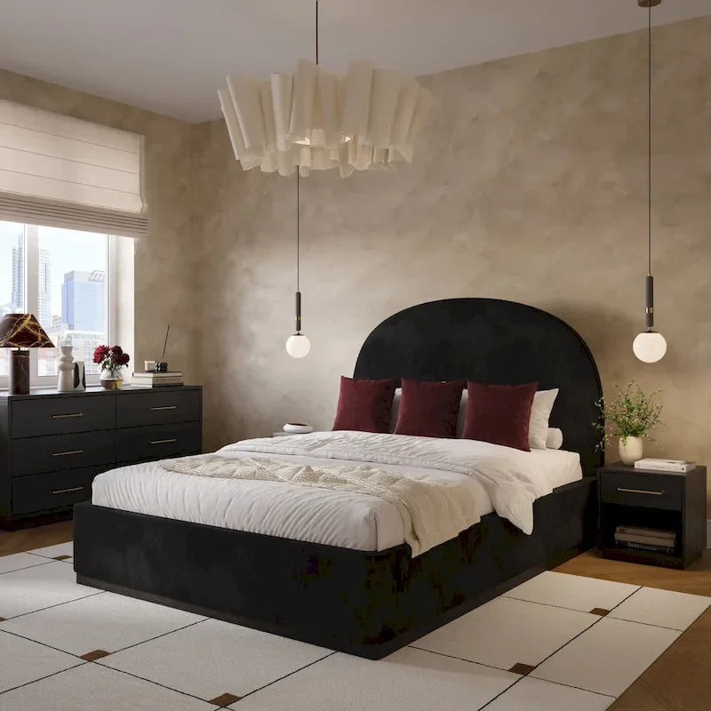 Lit King Size en velours Marlow