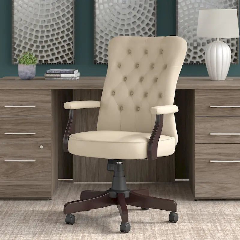 Chaise de bureau à dossier haut Arden Lane avec accoudoirs de Bush Business Furniture