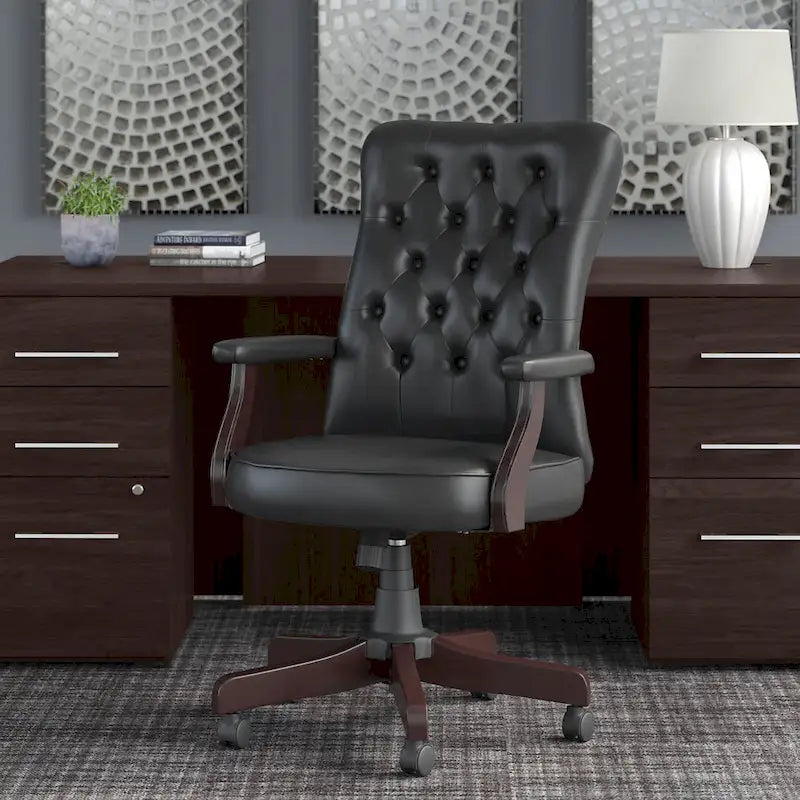 Chaise de bureau à dossier haut Arden Lane avec accoudoirs de Bush Business Furniture