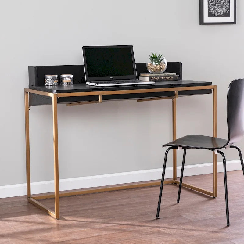 Bureau de style moderne et simple, bureau d'écriture, bureau à abattant avec rangement