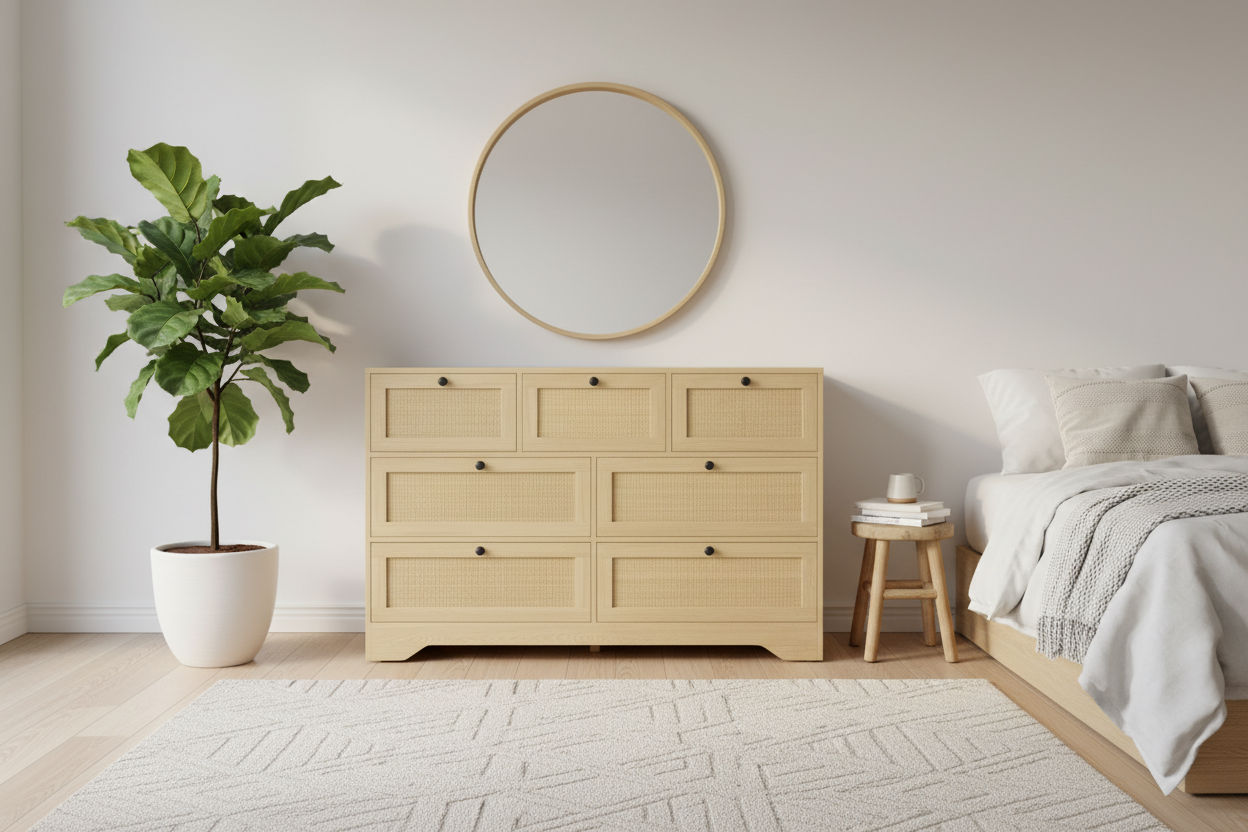 Natural Wood Dresser Display